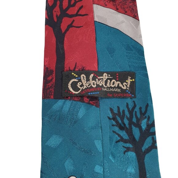 Celebrations By Hallmark Mens Necktie Tie Skeleton Halloween Work Office Gift - Picture 5 of 6